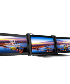 Bộ 02 màn hình mở rộng cho laptop 13 inch E-Tech S13 - Full HD - Màu đen