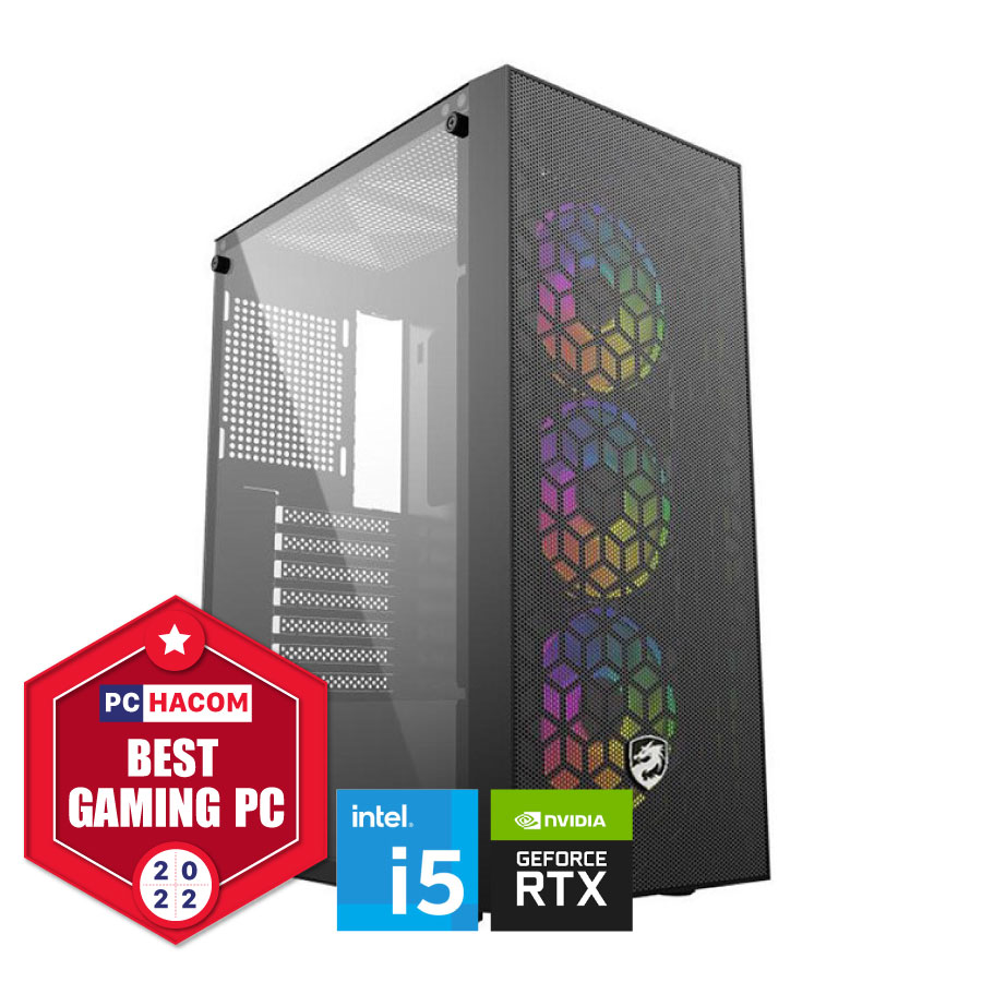 67938_pcgm574 PC GAMING HACOM SHARK S27 (i5 12400F/B660/16GB RAM/500GB SSD/RTX 3050/550W)